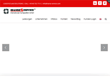 Tablet Screenshot of hanse-service.com